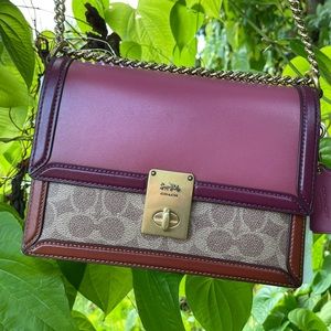 Coach Signature Colorblock Hutton shoulder bag NWT